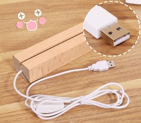 خرید OEM DIY روشنایی روشن اکریلیک روشن کردن میز ایستاده خالی گرم LED با شارژ USB online manufacture
