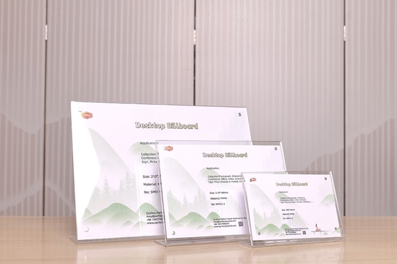 خرید نوع عمودی A4 A5 A6 اندازه L شکل مقناطیسی آکریلیک نشان دار بلورده شیب دار online manufacture