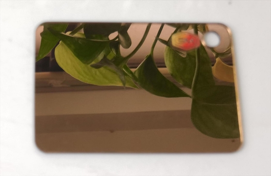 1mm 1220*1830mm طلا آینه طلایی ورق آکریلی برای تبلیغات علامت و نامه