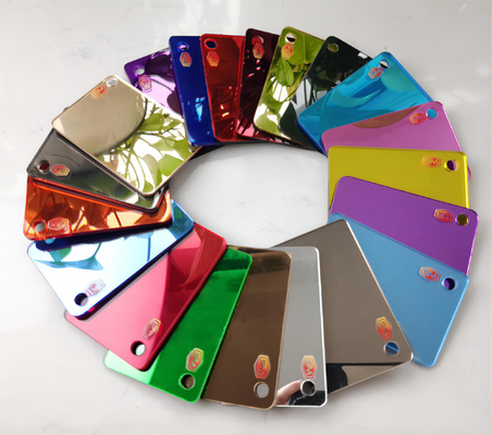 0.6mm-6mm آینه سفارشی ورق آکریلیک یک طرفه تزئینی اندازه بزرگ