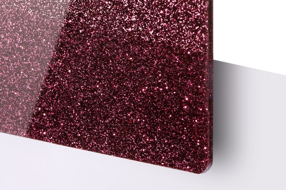 ورق آکریلیک PMMA Glitter قابل تنظیم و چشمگیر برای کاربردهای نمایش