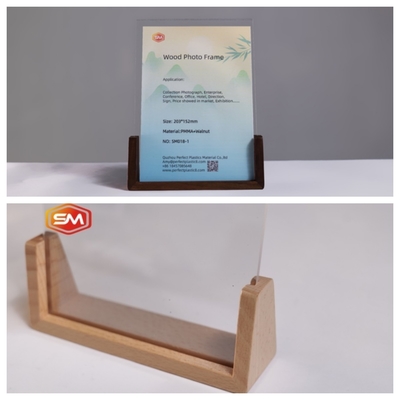 قاب عکس آکریلیک با پایه چوبی برای هدیه 6x8