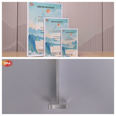 دارنده تابلو آکریلیک شکل T 8.5 * 11 نمایشگاه دو طرفه